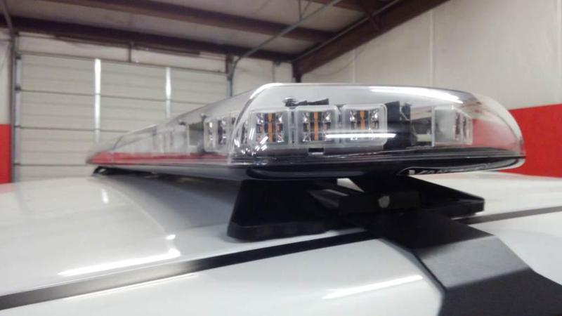 LED Lightbar on a White Vehicle